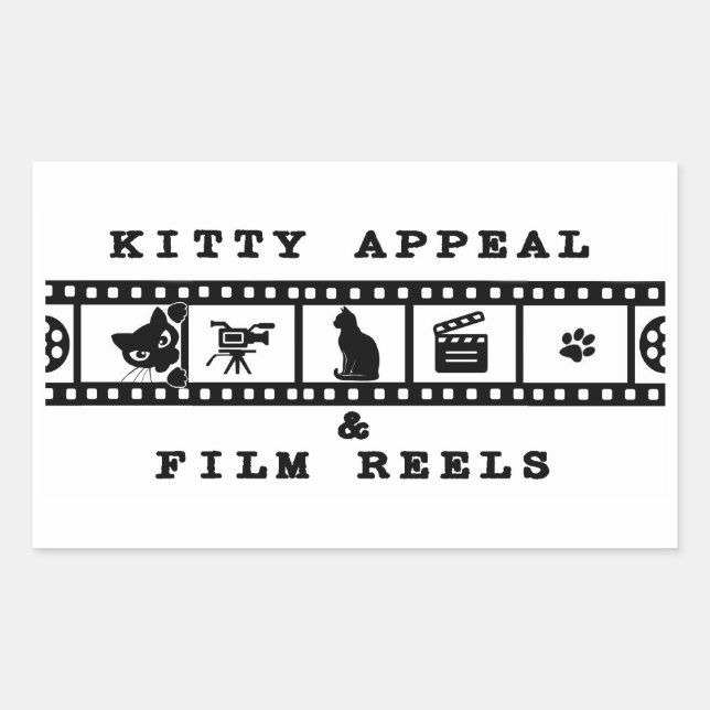 Retangular Kitty Apelo & Bobinas de Filme Adesivo Branco (Frente)