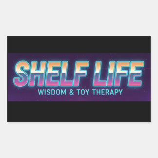 Retangular Logotipo da Shelf Life 2 Adesivo