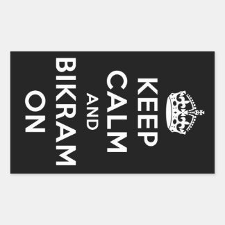 Retangular Manter Calmo e Bikram no adesivo