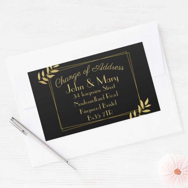 Retangular Mudança do adesivo de endereço retorna folhas de o (Envelope)