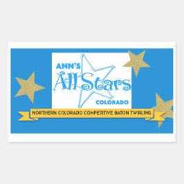 Retangular O adesivo de todas as estrelas da Ann
