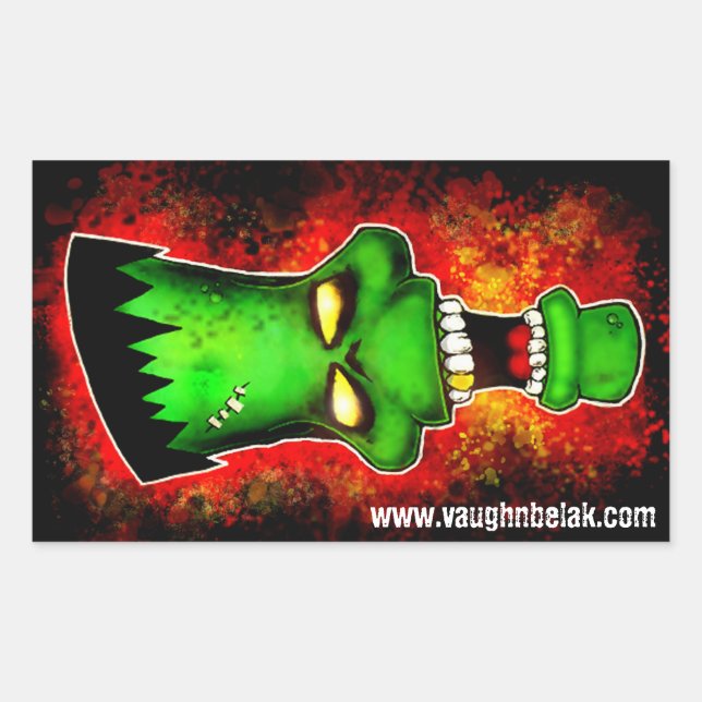 Retangular O adesivo do monstro do Frankenstein (Frente)