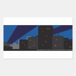 Retangular O adesivo do Scoop News City