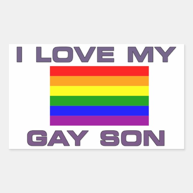 RETANGULAR ORGULHO - EU AMO MEU FILHO GAY - ADESIVO (Frente)