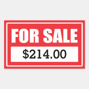 Retangular Para Venda do Adesivo de Preços Personalizado