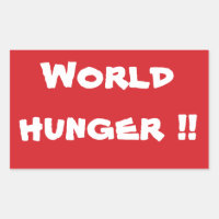 PARAR o adesivo de sinais de fome mundial