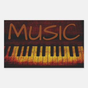 Retangular Piano, Música, Adesivo