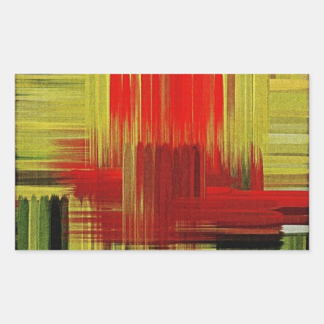 Retangular Pintura colorida nº 2 - adesivo (Frente)
