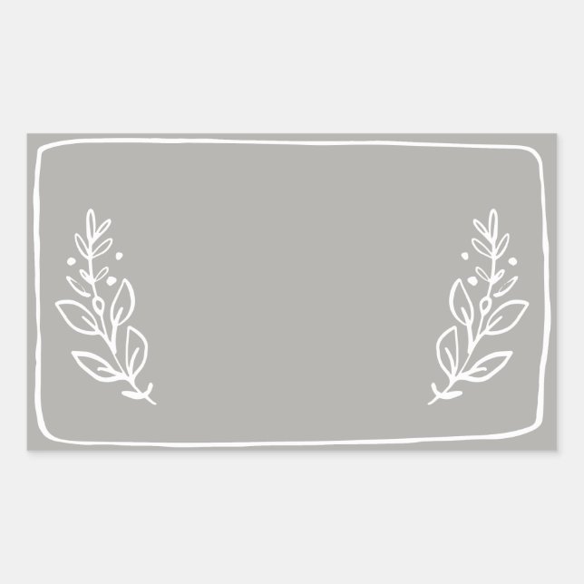 Retangular Rótulo de Adesivo em Branco para Pote / Tempero VI (Frente)