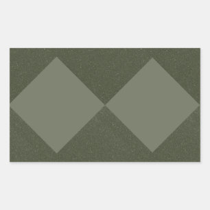 Retangular Rótulo do adesivo Diamante Verde Moss Duo