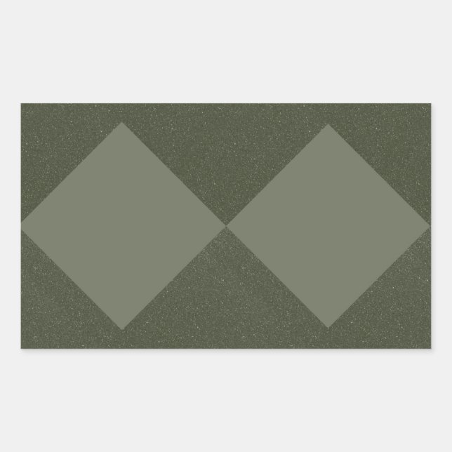 Retangular Rótulo do adesivo Diamante Verde Moss Duo (Frente)