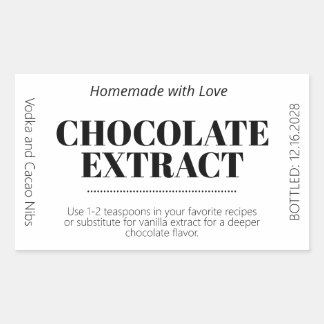 Retangular Rótulo Moderno de Adesivo de Extrato de Chocolate