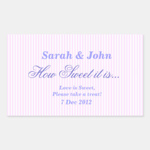 Retangular Tiras de doce cor-de-rosa Como é doce é adesivo