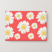 Retângulo de Flores Amarelas e Brancas, 3,5" x 2,5