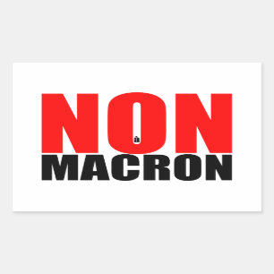 Retângulo do adesivo não à MACRON