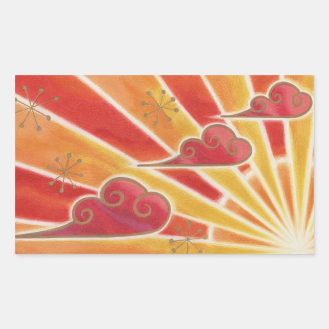 Retângulo do adesivo sunset (Frente)