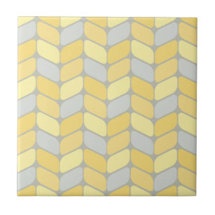 Retângulos Diagonais Vintage Amarelo Cinza