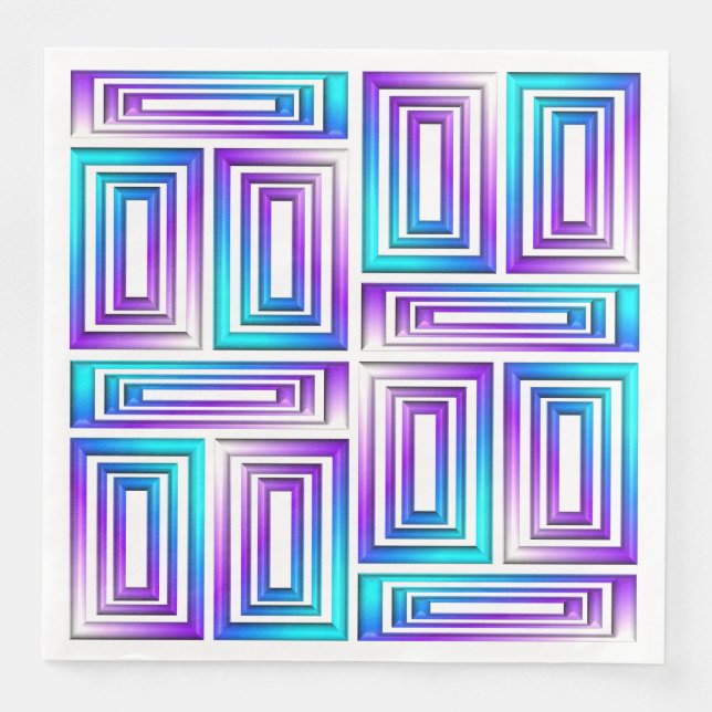 retângulos geométricos guardanapos de papel (Frente)