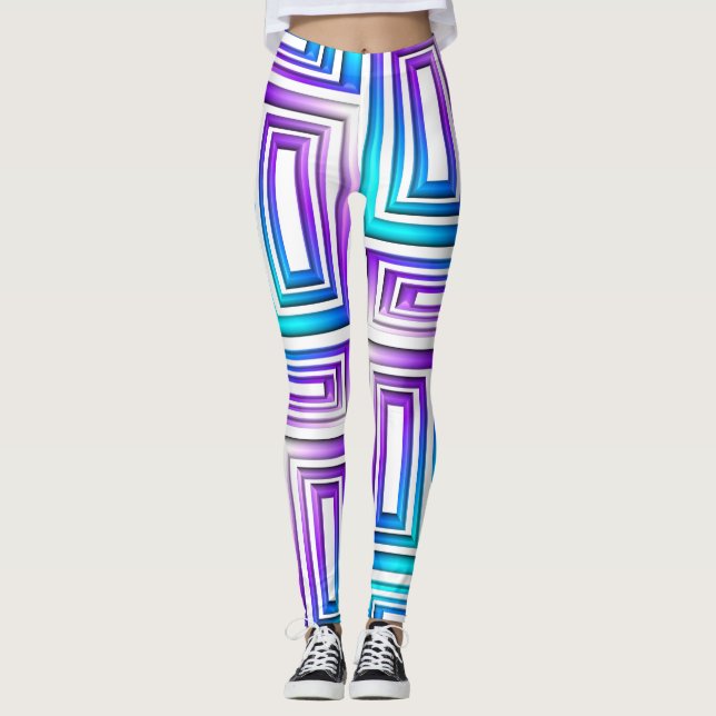 retângulos geométricos leggings (Frente)