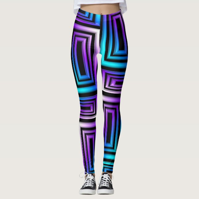 retângulos geométricos leggings (Frente)