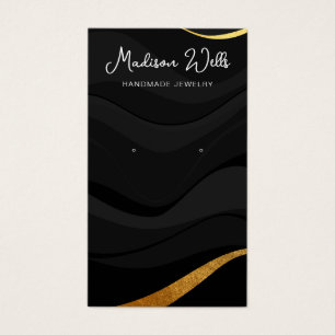 Retentor de Exibição de Ondas Douradas Pretas