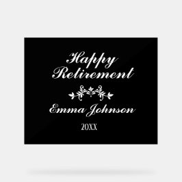 Retirada Branca e Negra Moderna Elegante