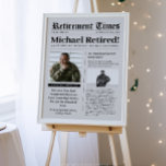 Retirada de Jornais Poster de Espuma Militar de Ve<br><div class="desc">Crie um sinal de boas-vindas do jornal para o seu exército,  polícia,  bombeiro ou primeiro grupo de aposentadoria de respondedores. Edite com os detalhes do seu aposentado. Adicione uma mensagem especial de sua família. Liste suas conquistas de carreira. Mostra no cavalete.</div>