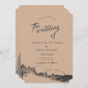 Retirada de Montanha   Convite Para Casamento