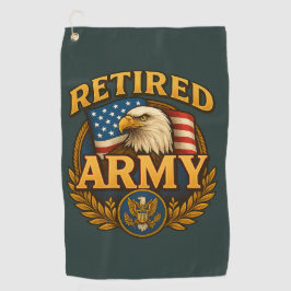 Retired ARMY Design with flag & eagle