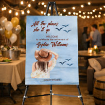 retirement travel all the places woman watercolor 