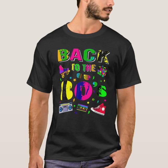 Retorna à Camisa Gráfica Design de 80 s (Frente)