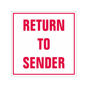 "RETORNAR AO ENDER" em Carimbo de Borracha Quadrad