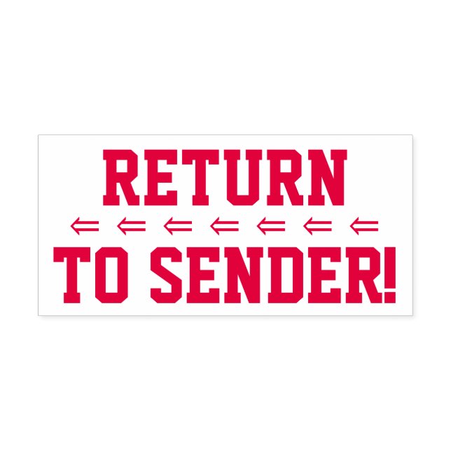 "Retornar ao Remetente!" & Setas Carimbo de Borrac (Design)