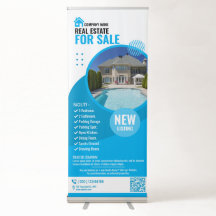 Imobiliário - Banner Azul Retratável