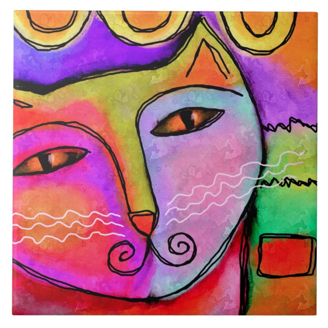 Retrato abstrato de um Gato (Frente)