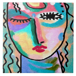 Retrato Abstrato duvidoso de uma mulher