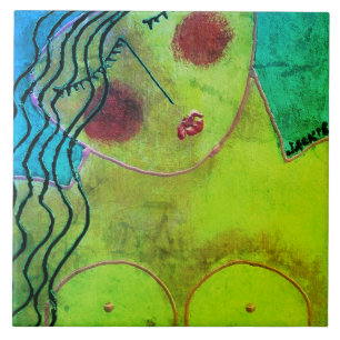 Retrato Abstrato Funky de uma Mulher