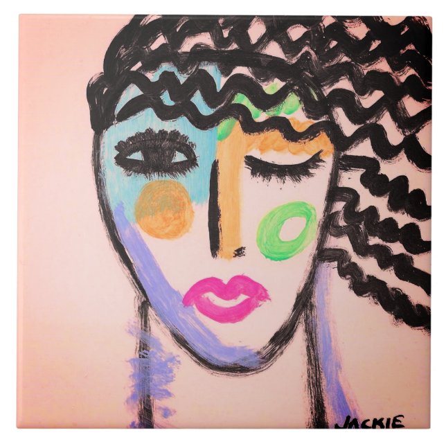 Retrato Abstrato original de uma mulher (Frente)