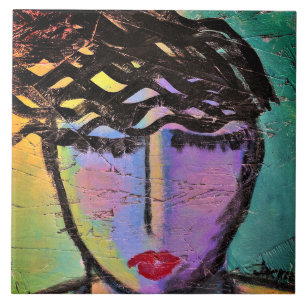 Retrato Abstrato original de uma mulher no Conselh