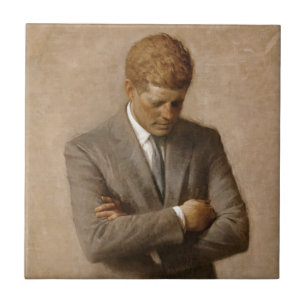 Retrato branco oficial da casa de John F. Kennedy