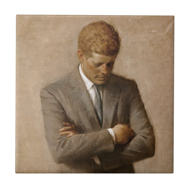 Retrato branco oficial da casa de John F. Kennedy (Frente)