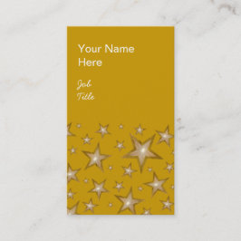 Retrato cartão de visita ouro das Estrelas Dourada