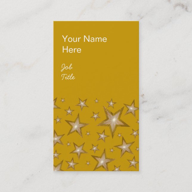 Retrato cartão de visita ouro das Estrelas Dourada (Frente)