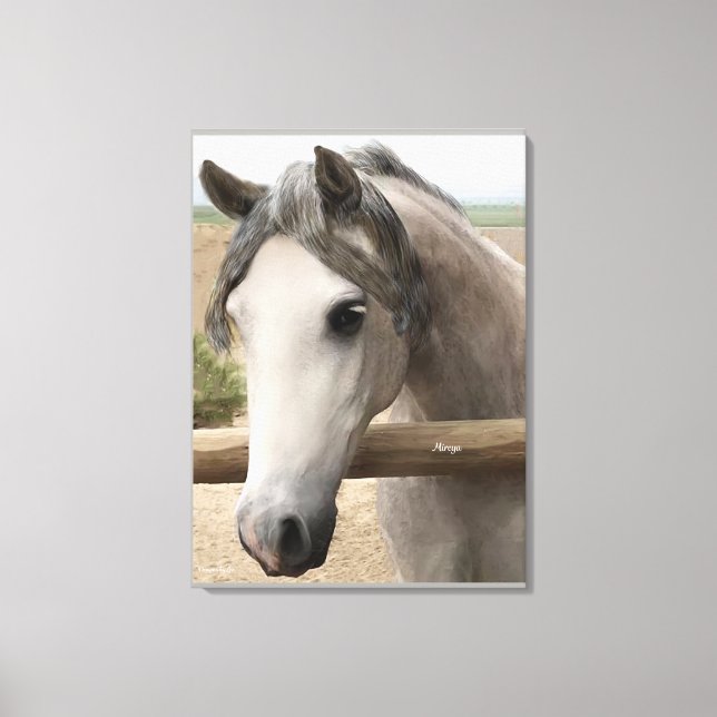 Retrato Cavalo Canvas 24" x 18", 1,5" (Frente)