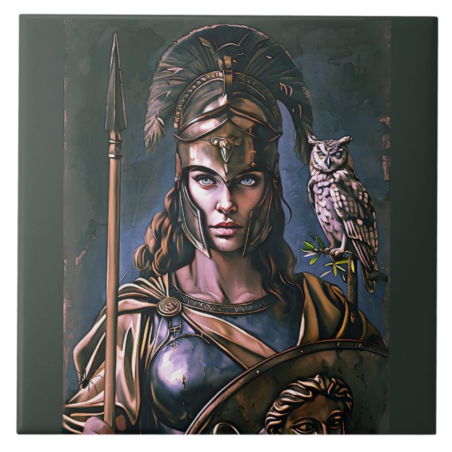 Retrato Colorido "Lealdade feroz de Athena" (Frente)