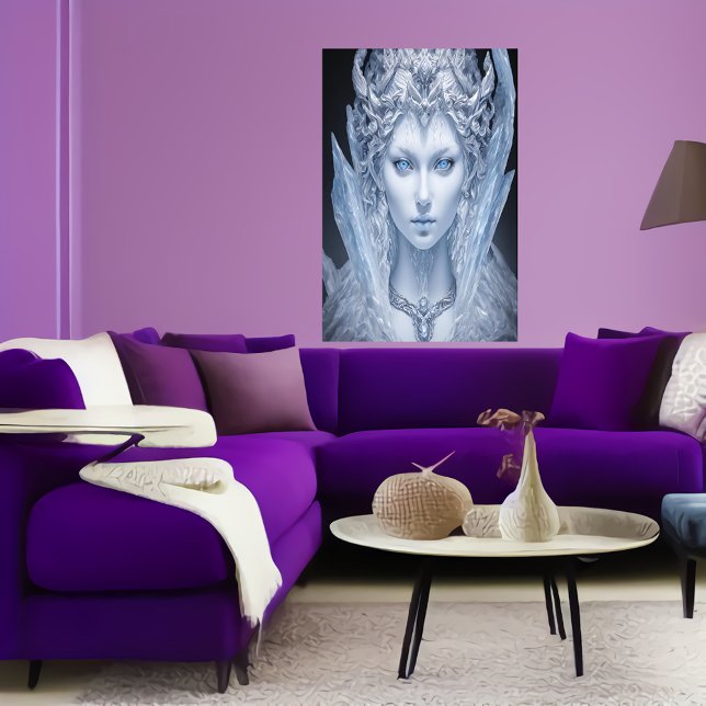 Retrato da Deusa do gelo | AI Art Poster (Criador carregado)