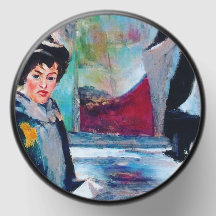 Retrato da Mulher Vintage com fundo de Abstrato