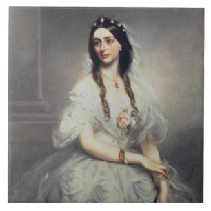 Retrato da Sra. C.W.Stoughton (d.1907), Três-quar