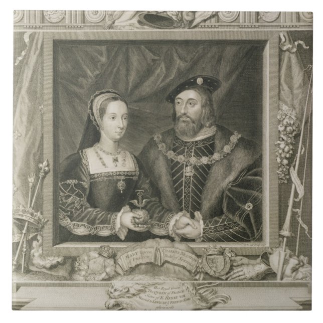 Retrato de 1496-1533) rainhas de Mary (de France, (Frente)