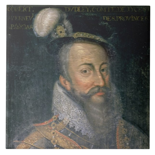 Retrato de 1532-88) condes de Robert Dudley (de (Frente)